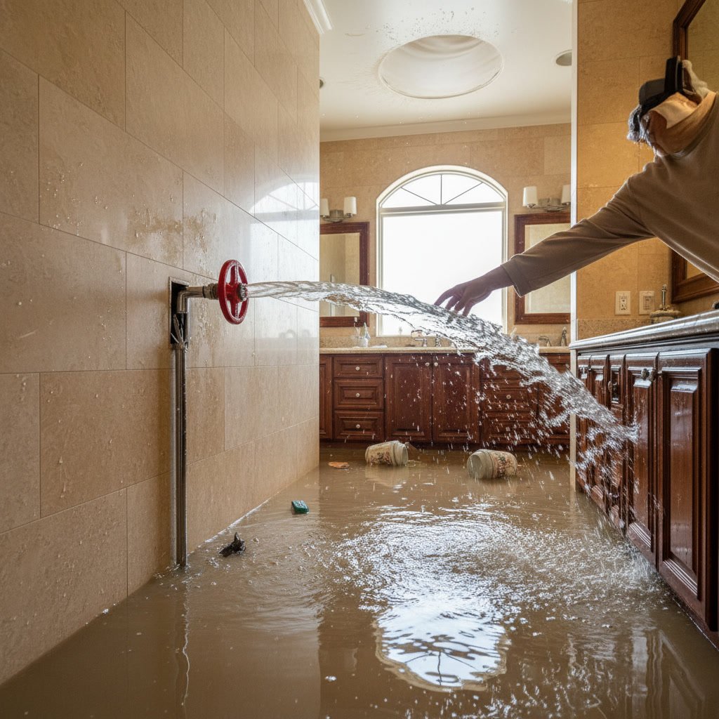 water damage cleanup equipment in Rancho Mirage home
